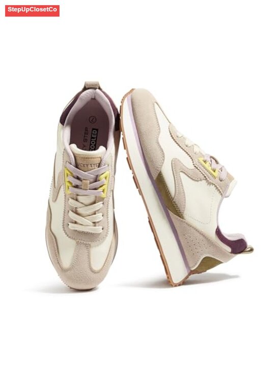 Shoes - Retro Fashion Sneaker with Extra Shoelaces Lightweight Platform Casual Walking